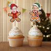 Custom Photo Cute Gingerbread Cupcake Topper Christmas Gift For Family CH07 896358