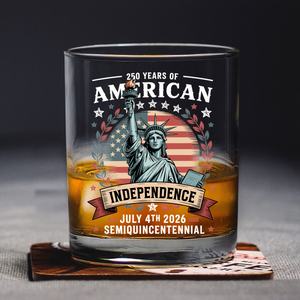 250 Year Of American Independence Patriotic Whiskey Glass LM32 895297