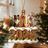 Xmas With Dog Acrylic Ornament Personalized Gift For Christmas HO82 900116