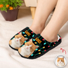 Custom Photo Cat Christmas Lights Slippers Unique Funny Gift HA75 897694
