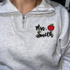 Personalized Teacher Name Embroidered Teacher Quarter Zip Sweatshirt CH07 911984