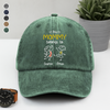 This Grandpa Belongs To Us Personalized Washed Denim Baseball Cap HA75 897156