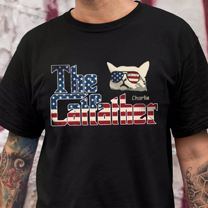 The Catfather US Flag Cat Personalized Dad Shirt HA75 892436