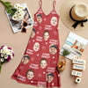 Custom Photo and Name I Love My Family V-Neck Cami Maxi Dress HA75 892150