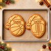 Personalized Name Sports Christmas Custom Shaped Cookie Stamp HA75 919650