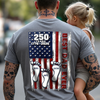 America 250 Best Dad Ever Back Shirt, Custom Footprint Kids Names T-Shirt For Dad CH07 910994