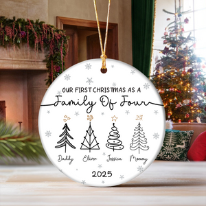 First Christmas As Family Ceramic Ornament Personalized Gift HO82 894594