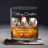 Custom Photo Merry Christmas Thanks For Picking Up My Poop And Stuff Whiskey Glass Gift For Dad HO82 894410