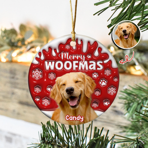 Custom Dog Cat Photo Christmas - Personalized Ceramic Ornament TH10 894383