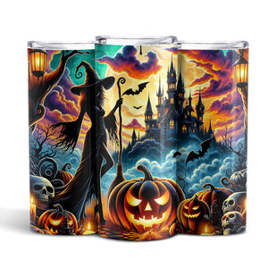 Halloween Witches And Pumpkin Skinny Tumbler HO82 894958