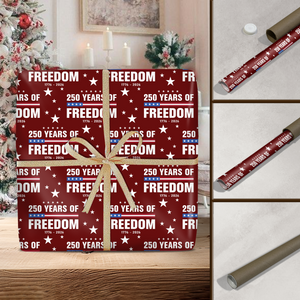 250 Years Of Freedom 1776-2026 4th Of July Wrapping Paper HO82 900676