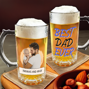Custom Photo Best Dad Ever For Father's Day Beer Mug TH10 892563