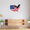 Custom Family Name Patriotic Flying Eagle Metal Sign HO82 901144