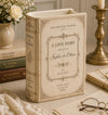Custom Wedding A Love Story Toile De Jouy Ceramic Book Vase Bridal Shower Gift, Engagement Gift CH07 180122
