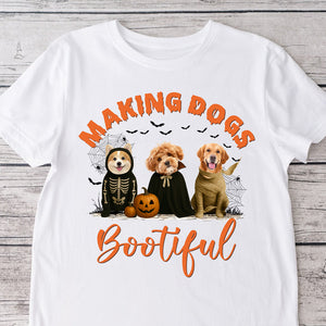 Custom Photo Making Dogs Bootiful Halloween Ghost Dog Shirt HA75 897632