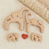 Custom Elephant Family Shaped Wooden Puzzle - Mothers Day Father Day Gifts CH07 910524
