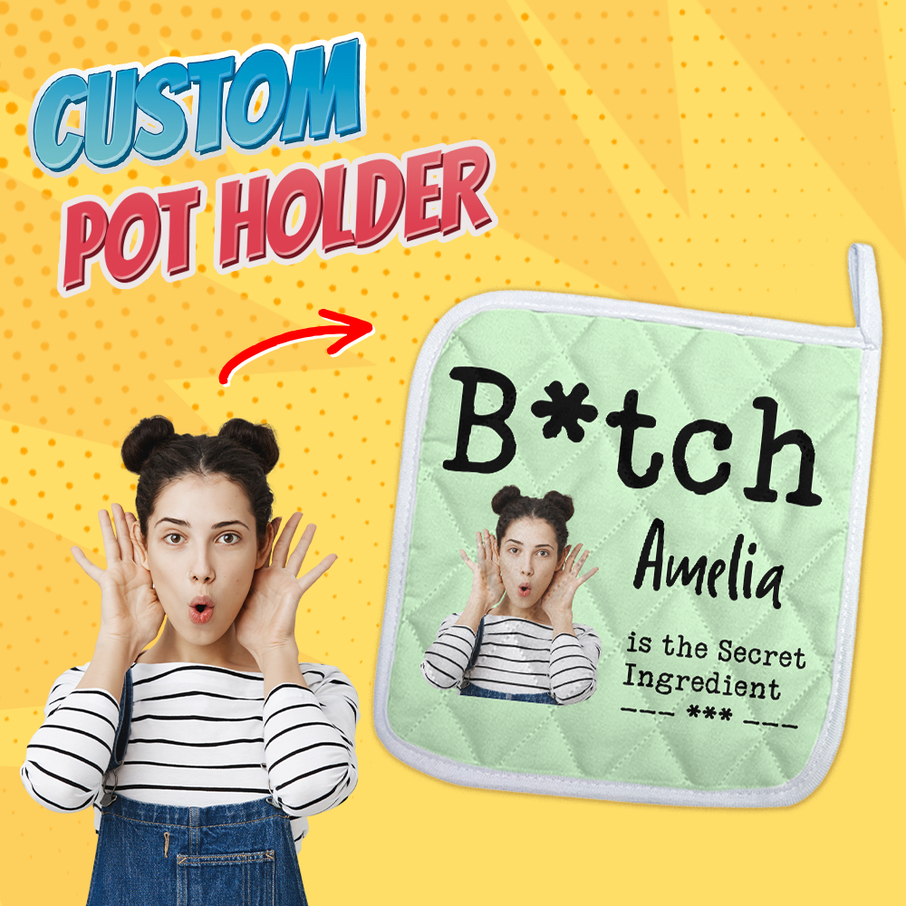 Custom Funny B*tch I Am Is The Secret Ingredient Oven Mitt - Baking Gift For Women LM32 899231