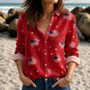 Retro American Flag Blouse Shirt, USA 250th Anniversary Shirt 4th July Patriotic Gift CH07 911794