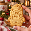 Custom Name Christmas Penguin Shaped Cookie Stamp CH07 181094