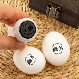 Personalized Chicken Egg Stamp for Farm Fresh Eggs Cute Coop Gift for Homesteaders CH07 910026