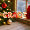 Custom Name Gingerbread Alphabet Personalized Acrylic Ornament HA75 898354