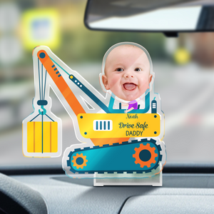 Custom Car Photo, Drive Safe Daddy Shaking Head HO82 893844