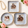 Custom Photo Floral Gingham Bow Stripe Style Mother EST Year Ring Dish LM32 899919