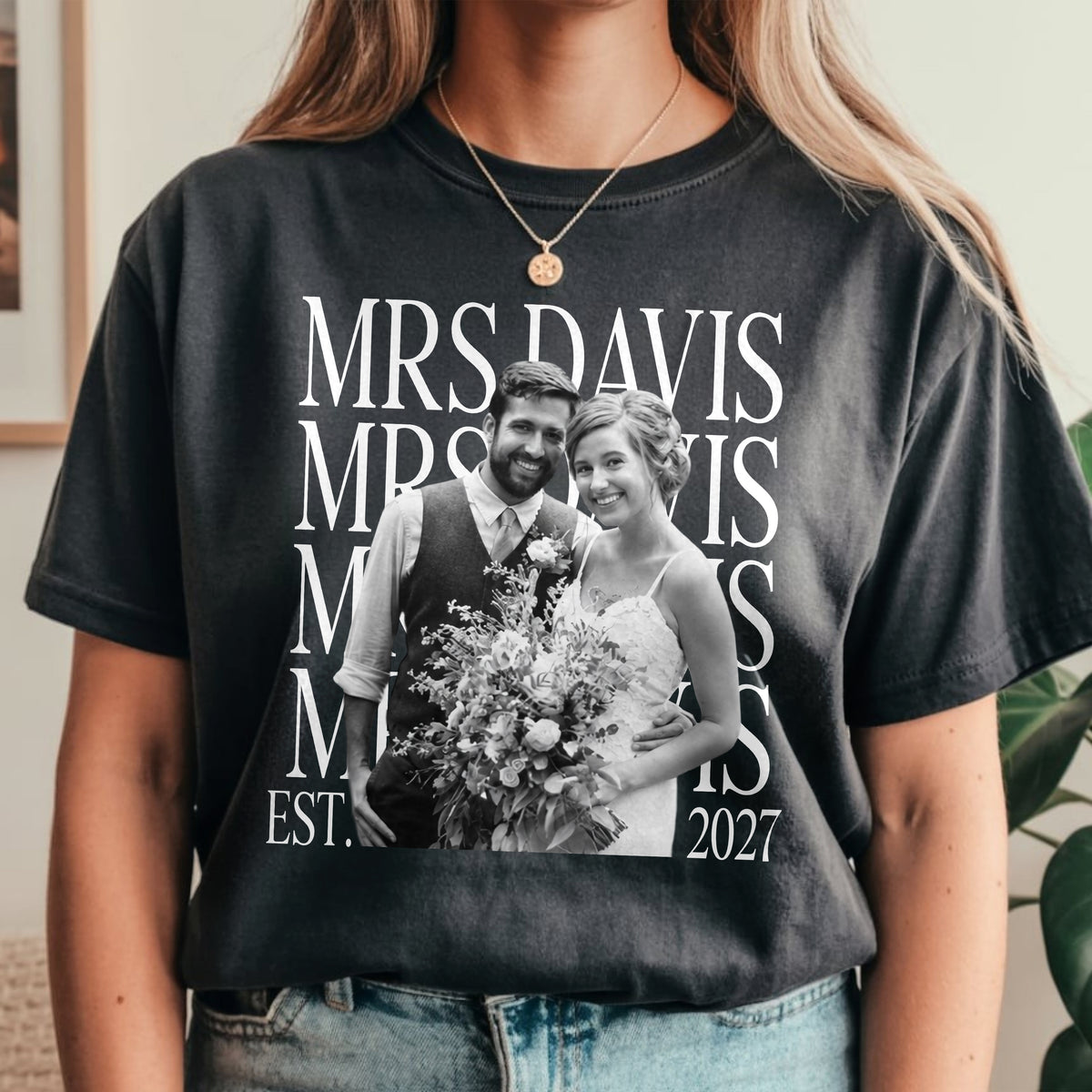 Personalized Wedding Photo Mr And Mrs Comfort Shirt, Couple Wedding Morning Outfit HA75 922210