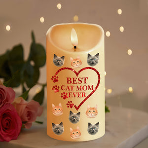 Custom Photo Best Pet Mom Ever Led Candle For Pet Lover TH10 892627