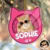 Custom Furry Baby Cat Photo - Personalized Acrylic Ornament Gift For Cat Lovers CH07 899104