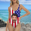 Custom Funny Face Swimsuit America Flag Gift For Her LM32 899871
