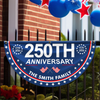 Custom Family Name 250th Anniversary USA 1776 - 2026 Non-Pleated Fan Flag HA75 920906