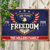 America 250 Years of Freedom 1776–2026 Anniversary Metal Sign HA75 920124