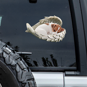 Custom Photo Pet Within Angel Wings Memorial Dog Cat Car Sticker HO82 900988