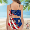 Custom Photo American Flag Women's Bikini Swimsuit Gift For Her LM32 899861