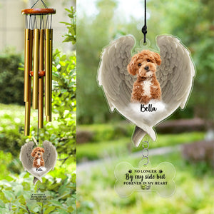Custom Photo Within Angel Wings Memorial Dog Cat Acrylic Wind Chimes HO82 894300