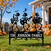 Custom Family Member Skeleton Garden Stake - Personalized Gifts for Halloween CH07 180210