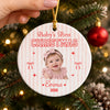 Custom Baby Photo Baby’s First Christmas 2026 Ceramic Ornament CH07 180576