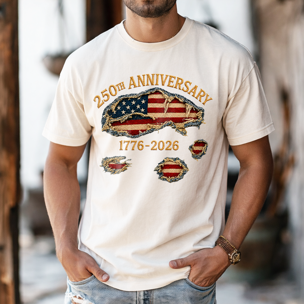 USA 250th Anniversary 1776-2026, American Flag Independence Day 3D Effect Comfort Shirt HA75 921578