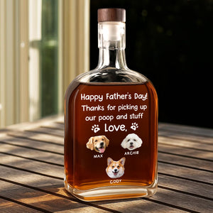 Custom Dog Photo Thanks For Picking Up My Poop and Stuff Whiskey Bottle For Dog Lovers CH07 895978