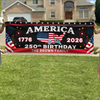Custom 250th Anniversary America Banner 1776-2026, USA Patriotic Garden Flag, Independence Day Party Decor LM32 669279