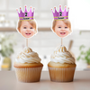 Custom Cute Baby Face Birthday Decoration Party Cupcake Toppers LM32 893239