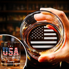 Custom Name USA 250th Anniversary 1776-2026 Engraved Whiskey Glass Independence Day Gift LM32 897959