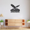 America’s 250th Anniversary Metal Sign, Patriotic Eagle and Mountain Silhouette, USA Semiquincentennial Wall Decor HO82 901148