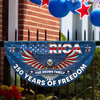 Custom Family Name America 250 Years of Freedom Non-Pleated Fan Flag CH07 910570