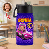 Custom Kid Photo Racing My Own Way Personalized Kid Water Bottle Back to School Gift HA75 921742