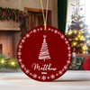 Custom Name Christmas Tree Ceramic Ornament, Personalized Holiday Decoration, Christmas Keepsake Gift HA75 919122