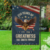 Personalized 250th Anniversary USA Patriotic Faux Pattern Garden Flag HO82 901298