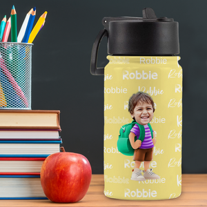 Personalised Cartoon Kid Character Portable Insulated Kid Water Bottle LM32 893983