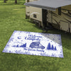 Personalized Camping Patio Rug Toile De Jouy Style For Happy Campers HA75 892656